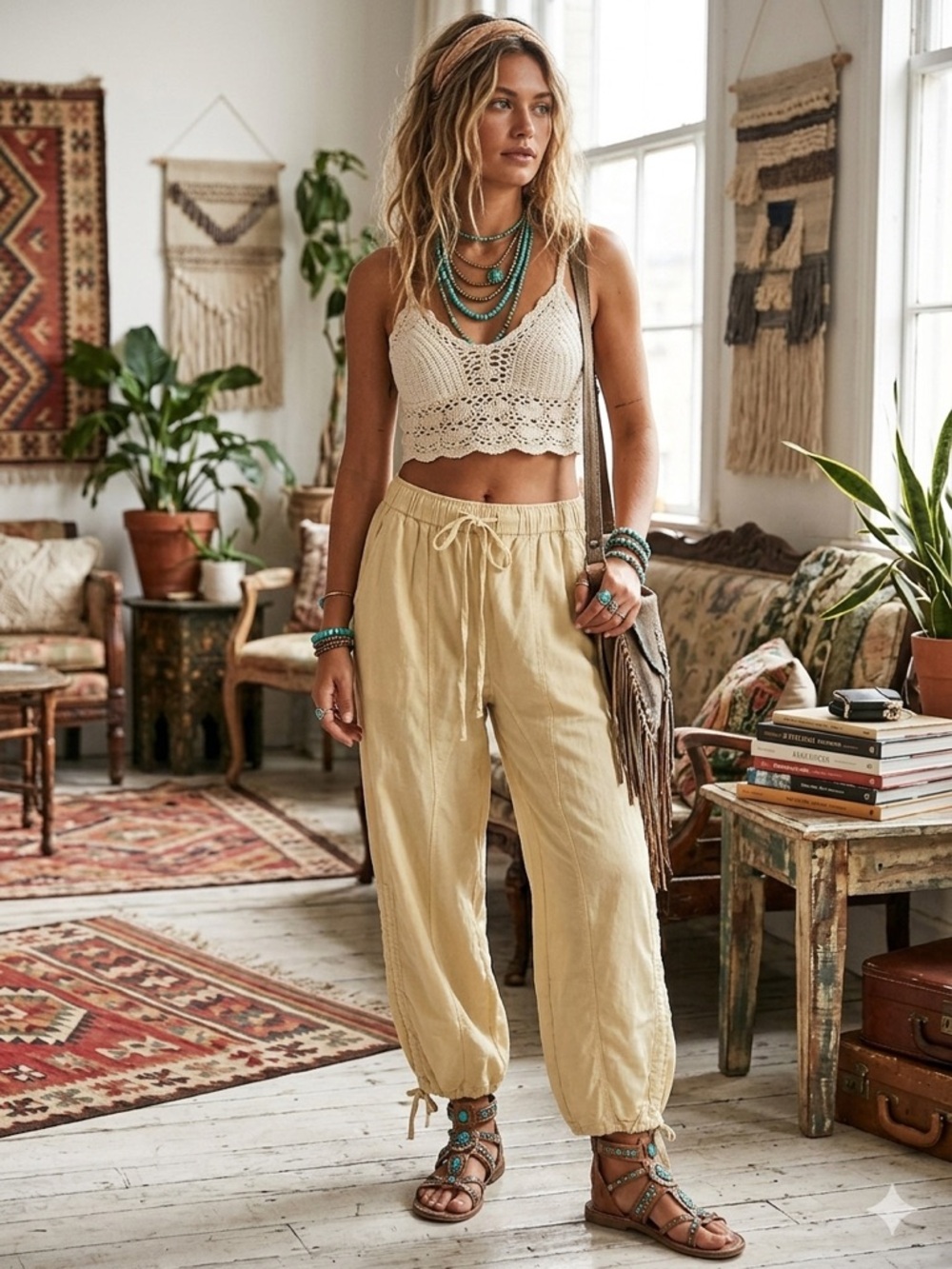 FREE PEOPLE Hadley Poplin Pant in Khaki Chino colour size small